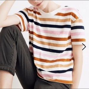 Madewell Easy Crop Tee in Beatrice Stripe